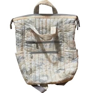 Camo Backpack Quilted Convertible Tote Travel Bag Women's‎ Multi Color Nylon